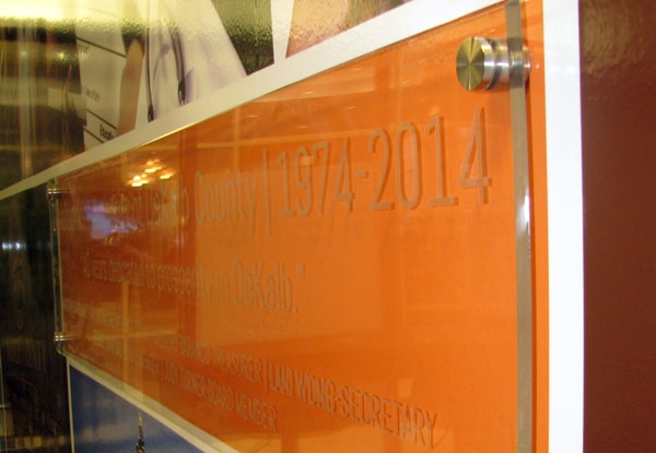 Wall Mural w/ Dimensional Letters & Displays | DeKalb County Development Authority | Decatur, GA